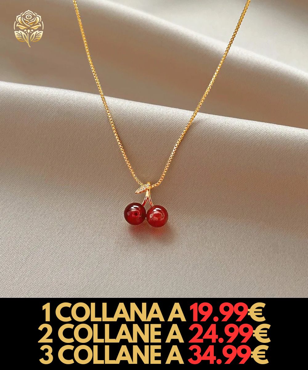 Collana Ciliegia Preziosa - CONFEZIONE REGALO INCLUSA!