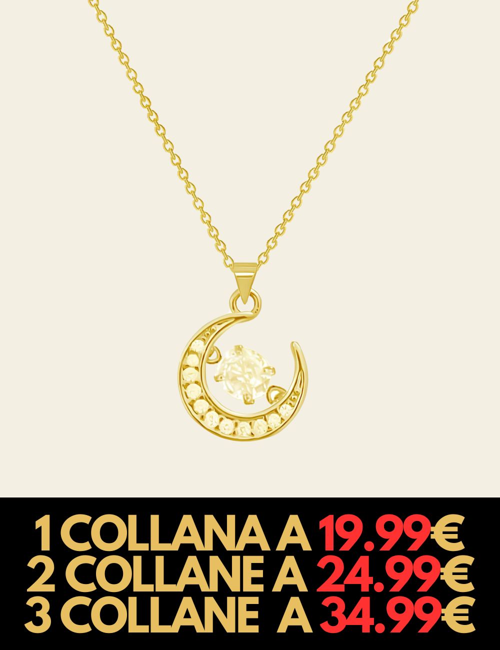 Collana Mezza Luna - CONFEZIONE REGALO INCLUSA!