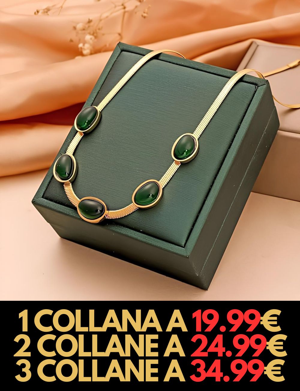 Collana Smeraldo™ by LaRosaDoro | CONFEZIONE REGALO IN OMAGGIO